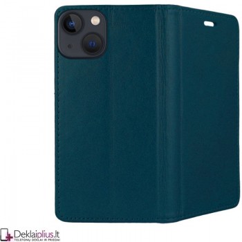 Telone dirbtinos odos atverčiamas dėklas - žalias (Apple Iphone 14 Plus)